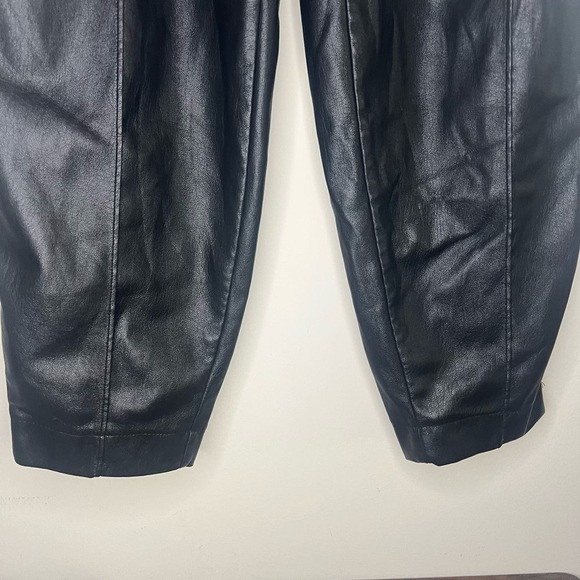 Aritzia Babaton Faux Leather Mayne Black Belted Pants - Picture 6 of 8